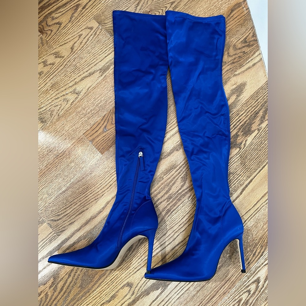Zara over the knee satin boots